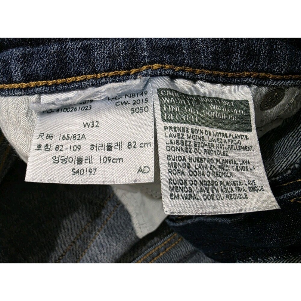 Levi's Boyfriend Jeans Size 32 Classic Medium Dark Wash Stretch Straight Leg - Picture 7 of 11